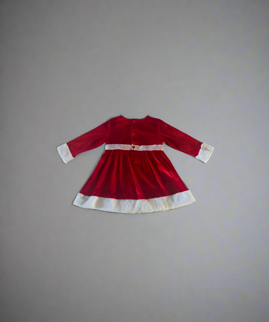 Baby Girl’s Christmas Santa Dress Set – 3-Piece Outfit